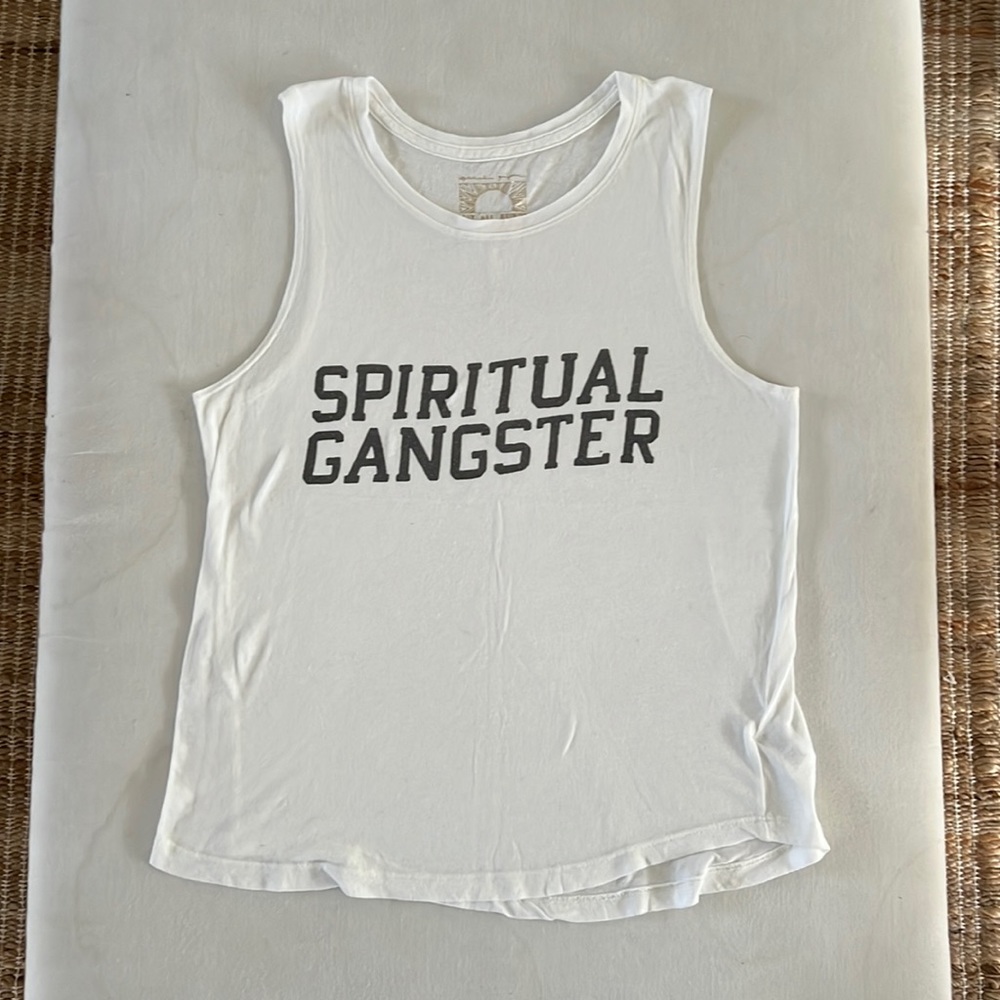 Spiritual Gangster White Muscle Tee